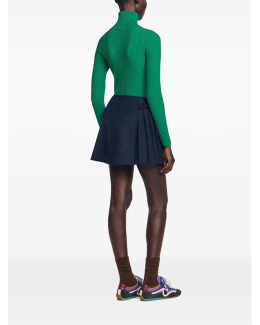Sandro Geplooide Mini-Skorts in het Blue