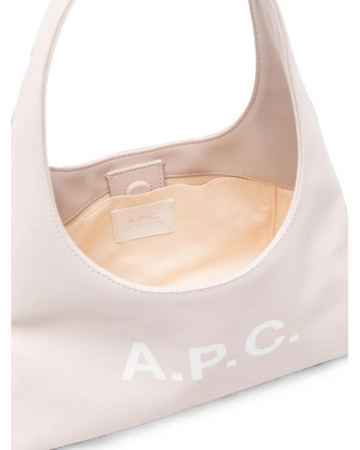 A.P.C. White Baby Ninon Tote Bag