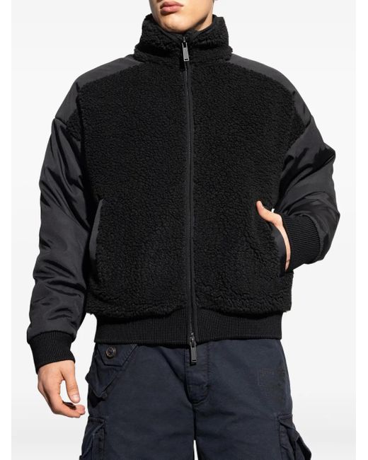 DSquared² Black Zip-Up Bomber Jacket for men
