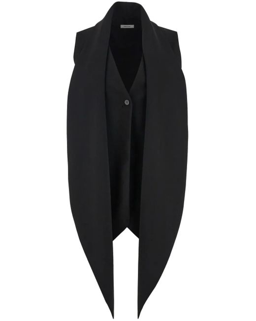 Ferragamo Black Pussy-Bow Vest