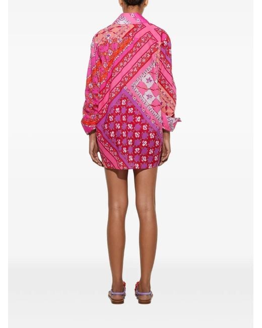 Emilio Pucci Red Festa Print Shirt