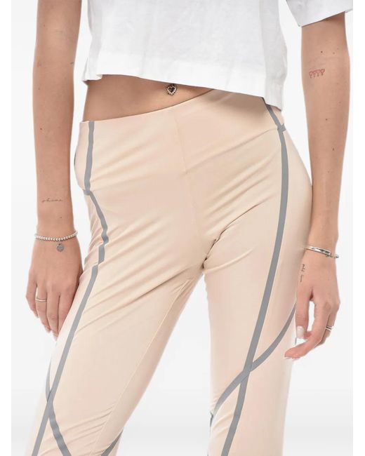 Off-White c/o Virgil Abloh Natural Reflective Ankle-Zip Leggings