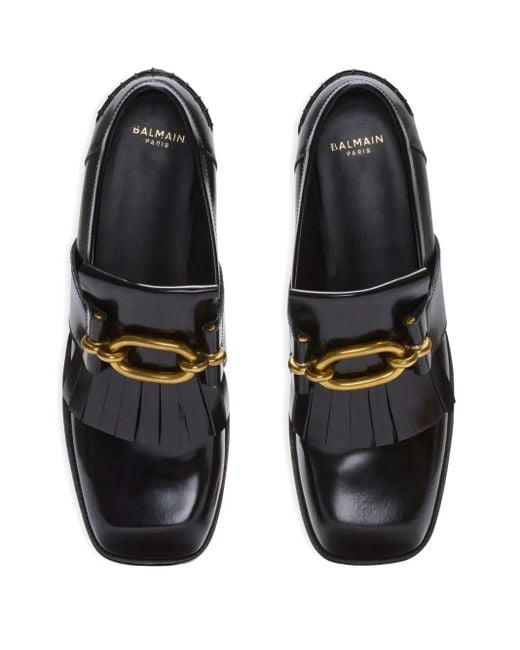 Balmain Sync Glazed Loafer in Black für Herren