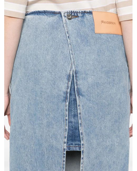 J.W. Anderson Blue Layered Midi Skirt