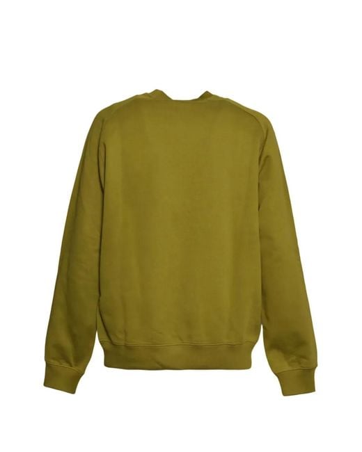MSGM Green Logo Crew-Neck Sweatshirt for men