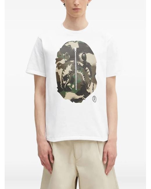T-Shirt À Imprimé Graphique A Bathing Ape pour homme en coloris Gray