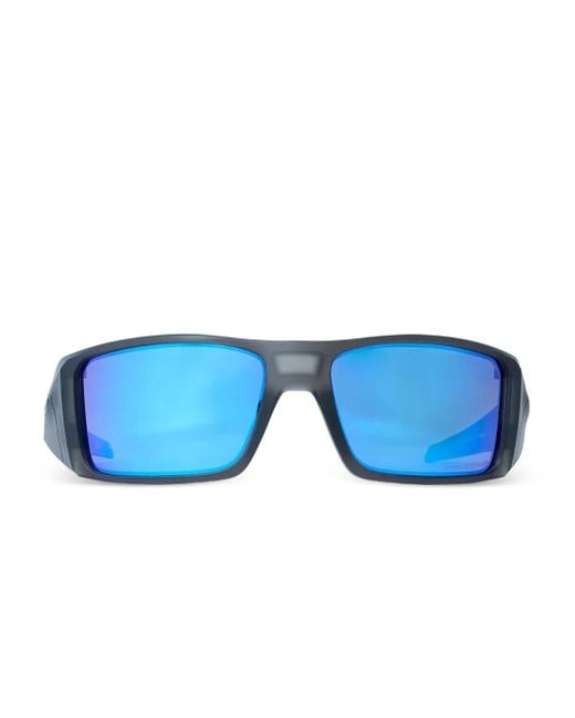 Oakley Blue Logo-Detail Rectangle-Frame Sunglasses