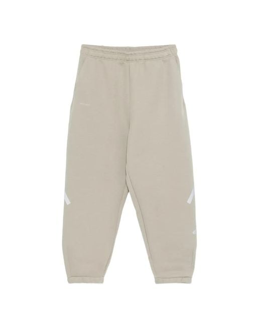 Adidas White Logo-Print Track Pants for men