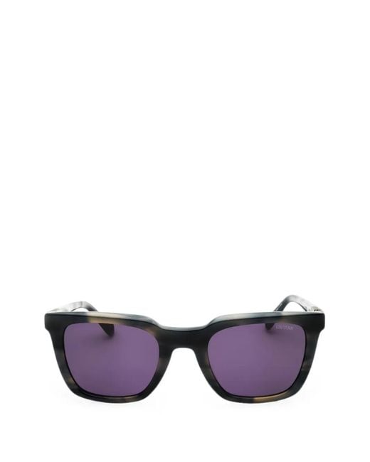 GUESS EYEWEAR Purple Rectangle-Frame Sunglasses for men