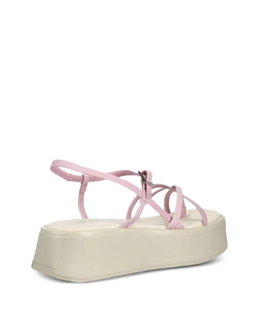 Vagabond Natural 50Mm Crossover-Strap Platform Sandals