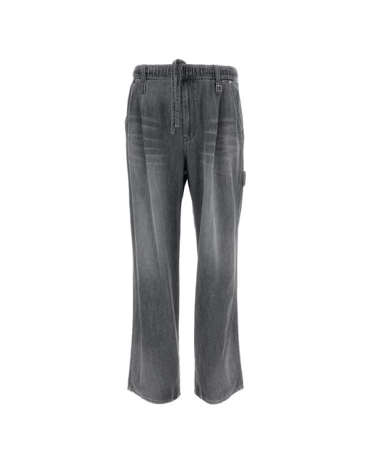 Wooyoungmi Gray Elasticated-Waist Jeans for men