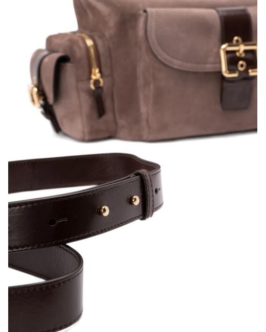 Sac Porté Épaule Médium En Daim Camera Chloé en coloris Brown