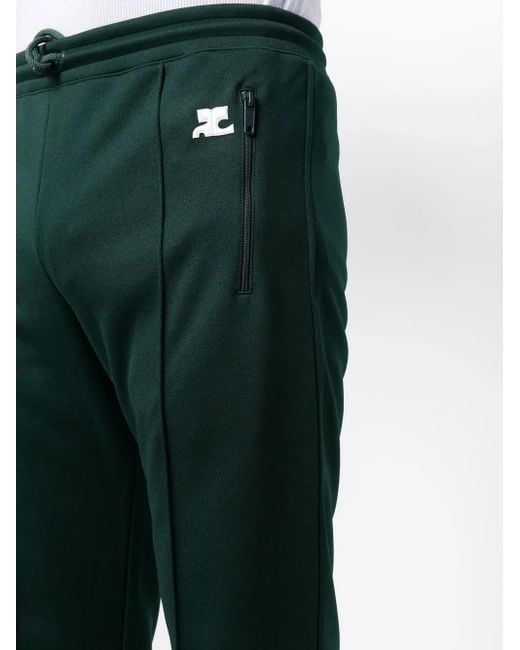 Courreges Blue Logo-Patch Track Pants for men