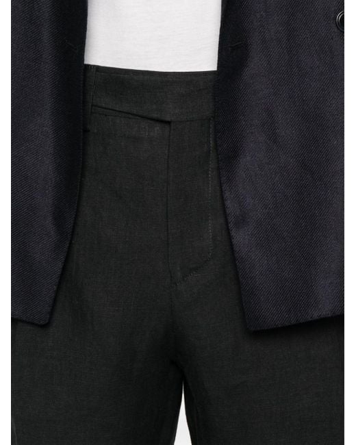 Briglia 1949 Black Linen Tailored Shorts for men