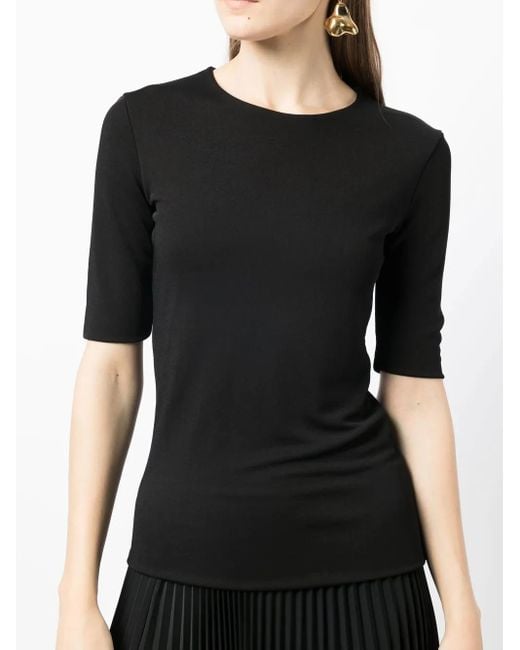 Jil Sander Black Round Neck Short-Sleeved T-Shirt