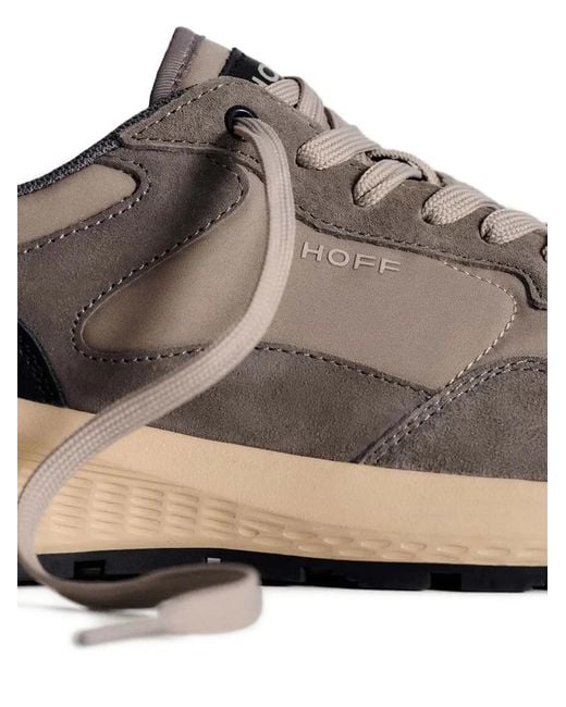 HOFF Gray Suede-Panelled Sneakers for men