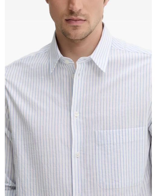 Chemise Rayée À Manches Longues Samsøe & Samsøe pour homme en coloris Blue