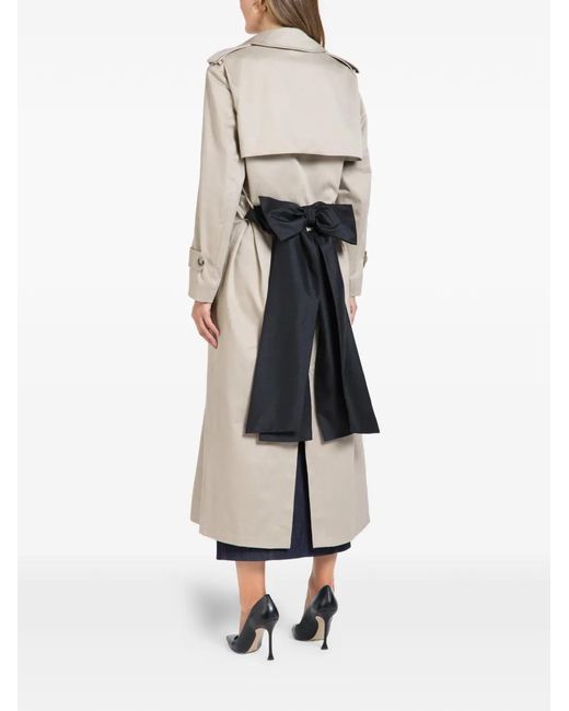 Florence & Fortitude White Double-Breasted Bow Coat