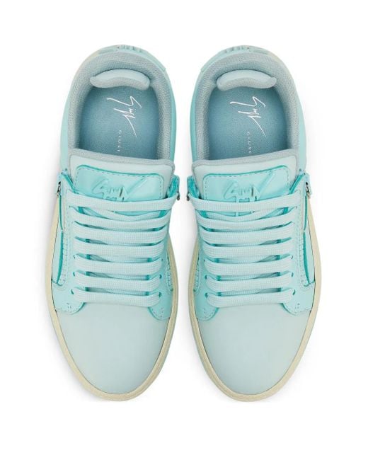 Giuseppe Zanotti Blue Gz94 Leather Sneakers