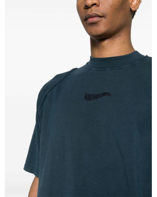 Jacquemus Le T-shirt Camargue Top Met Geborduurd Logo in het Blue voor heren