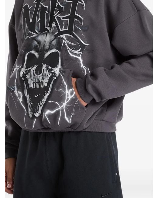 Nike Gray Standard-Issue Brushed Pullover Basketball Hoodie for men