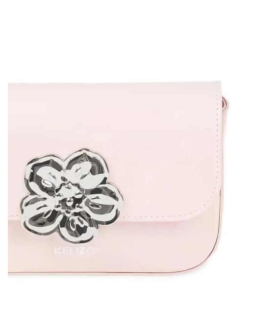 Bandolera con aplique floral KENZO de color Pink