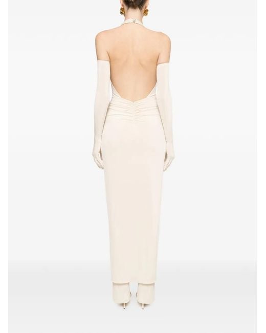 Nissa White Backless Layered Jumpsuit