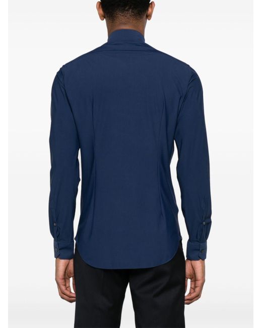 Corneliani Blue Classic-collar Buttoned Shirt for men