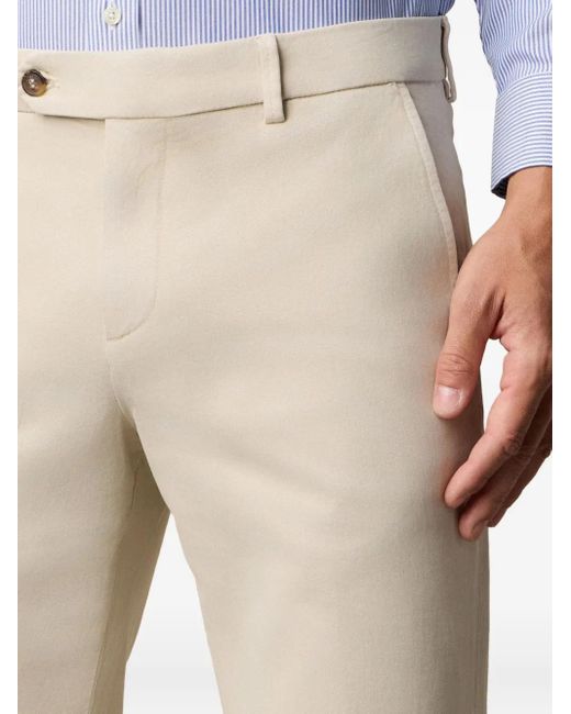 Brooks Brothers Natural Cotton-Blend Trousers for men
