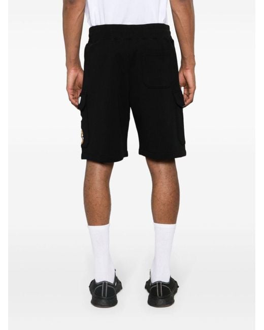 Moschino Black Teddy Bear-print Cotton Bermuda Shorts for men