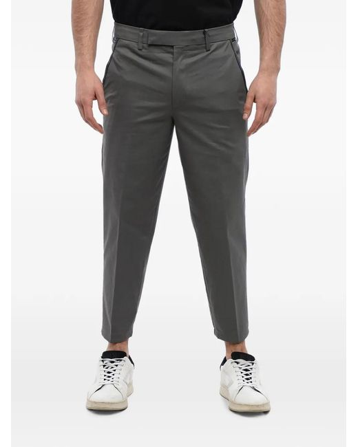 Neil Barrett Black Elasticated-Cuff Chino Trousers for men