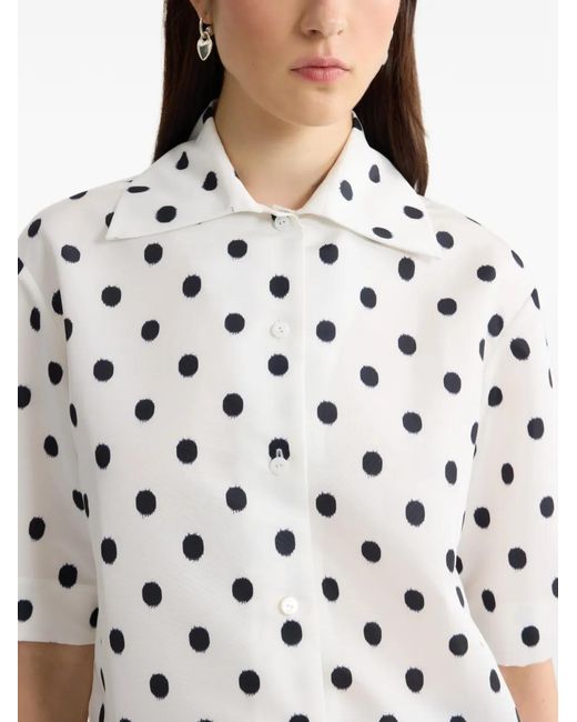 Patou White Polka Dot Shirt