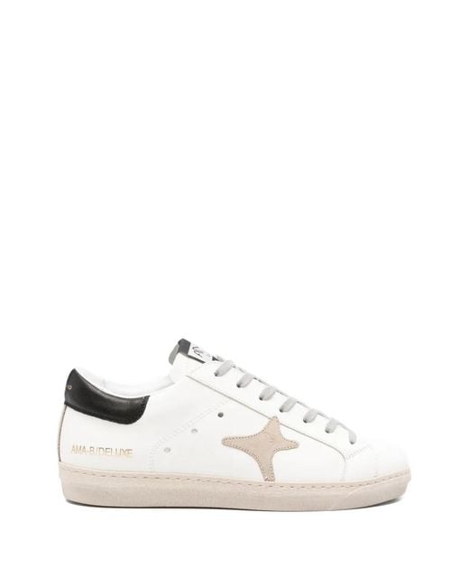 AMA BRAND White Logo Sneakers for men