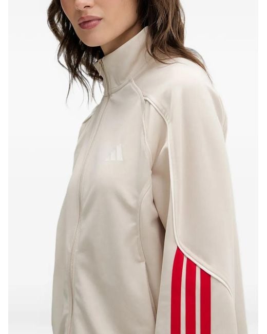 Adidas Natural Side-Stripe Zip-Up Tracksuit