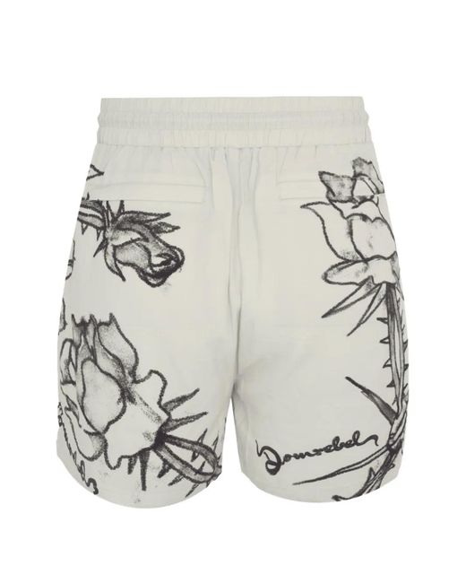 DOMREBEL White Short Imprimé À Lien De Resserrage for men