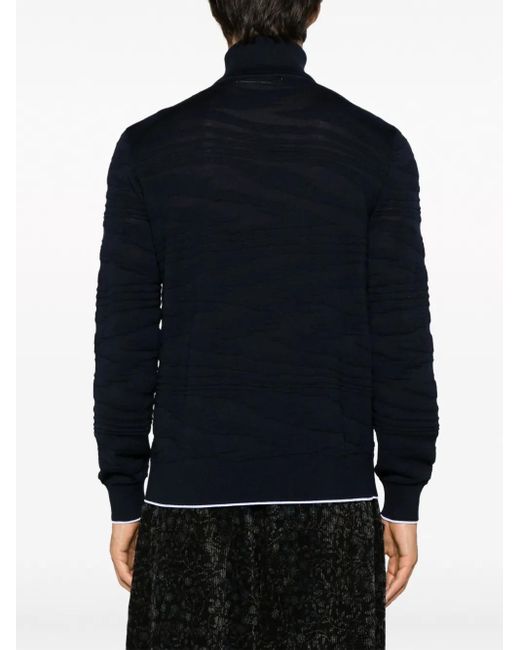 Missoni Blue Roll Neck Sweater for men