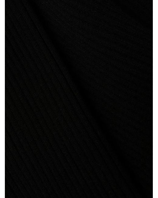 Philipp Plein Black Lace-Up Detailed Midi Dress