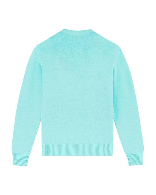 Vilebrequin Blue Embroidered-Logo Sweater for men
