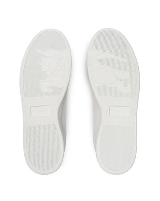 Burberry White Leather Set Sneakers for men
