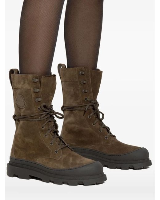 Botas de ante con cordones Moncler de color Brown