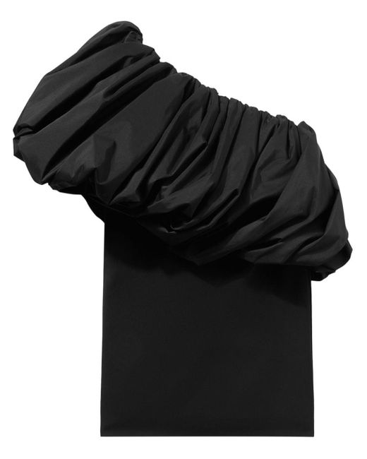 Emilio Pucci Black Asymmetric One-shoulder Crepe Minidress