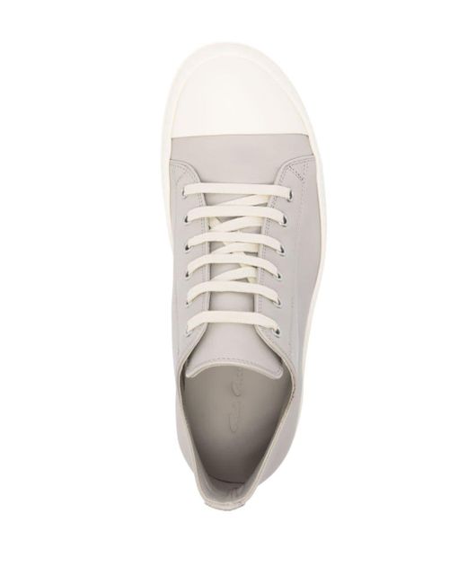 Rick Owens White Leather Sneakers for men