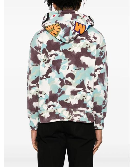 A Bathing Ape Hoodie mit Print in White für Herren