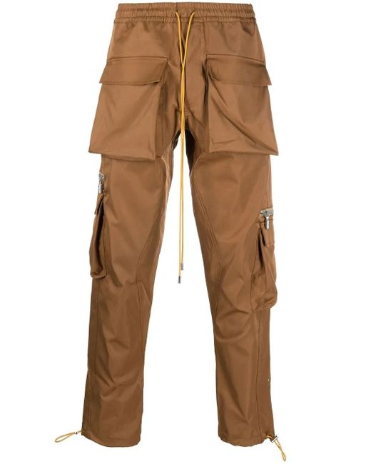 Rhude White Cargo Trousers for men