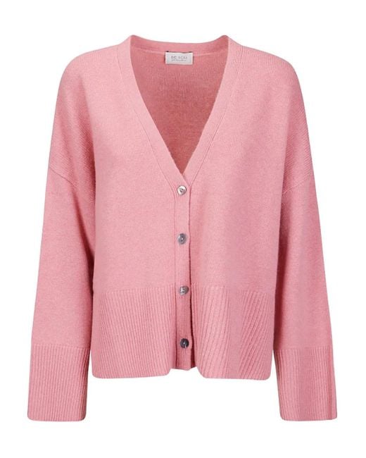 Be You Pink Cardigan mit V-Ausschnitt