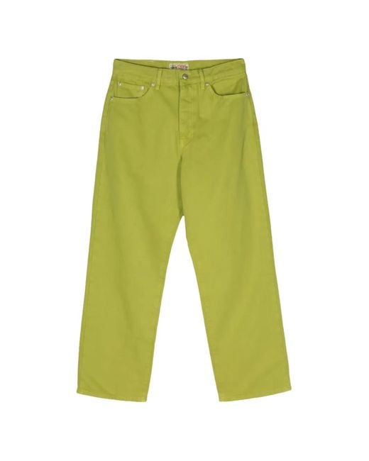 Stussy Green Washed Canvas Jeans for men