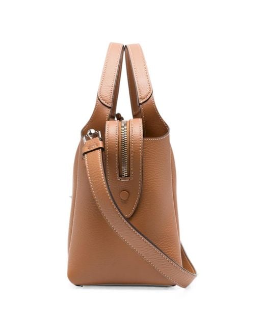 Tod's Brown T Timeless Tote Bag