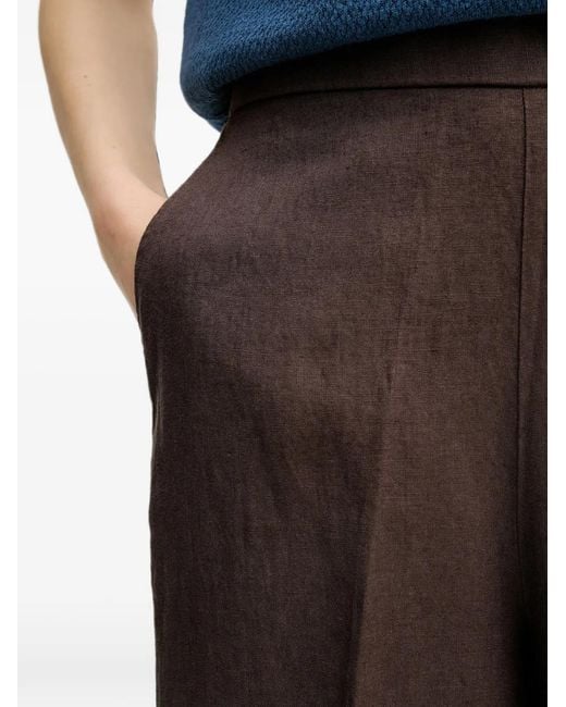 Benetton Brown Wide-Leg Trousers