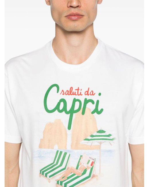 Mc2 Saint Barth Blue Capri Holiday Cotton T-shirt for men