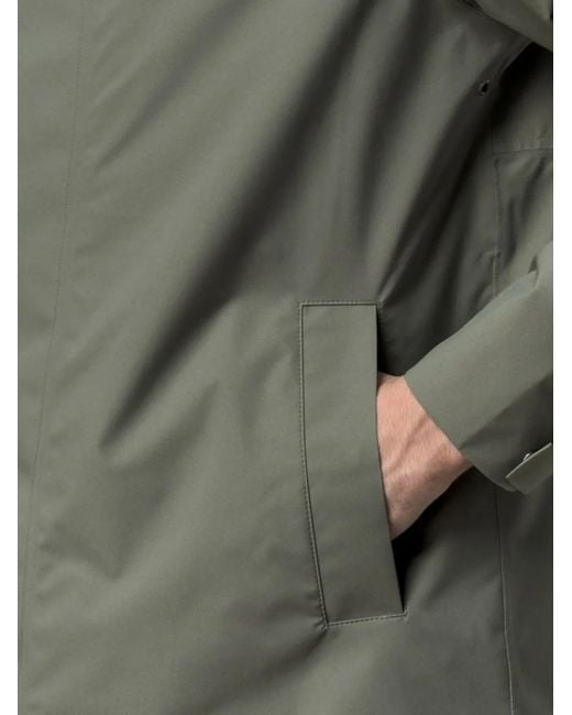 K-Way Gray Tommy Hooded Coat for men